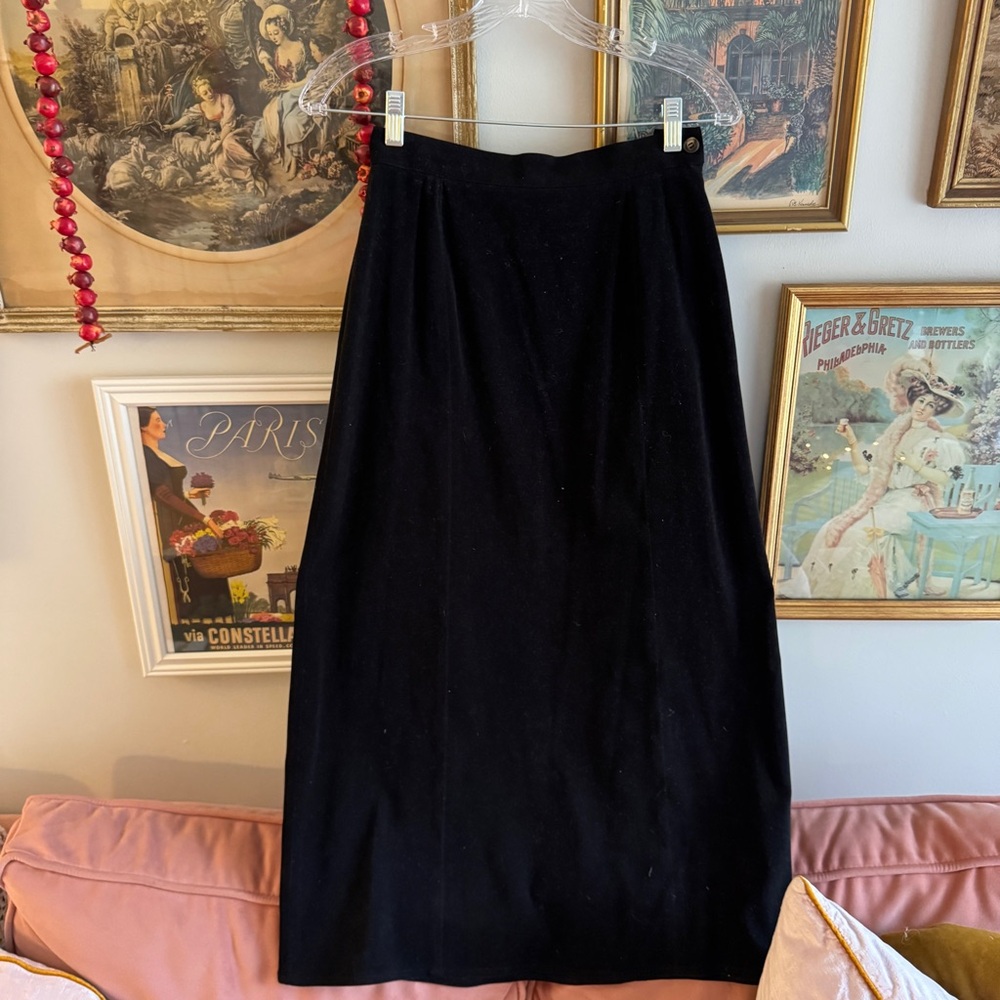 Talbots Classic Black Midi Skirt